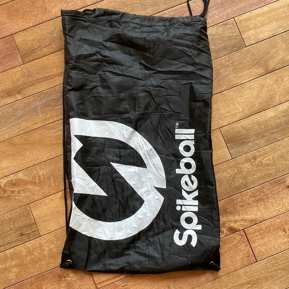 Spikeball Black Cinch Sac Lightweight Backpack
